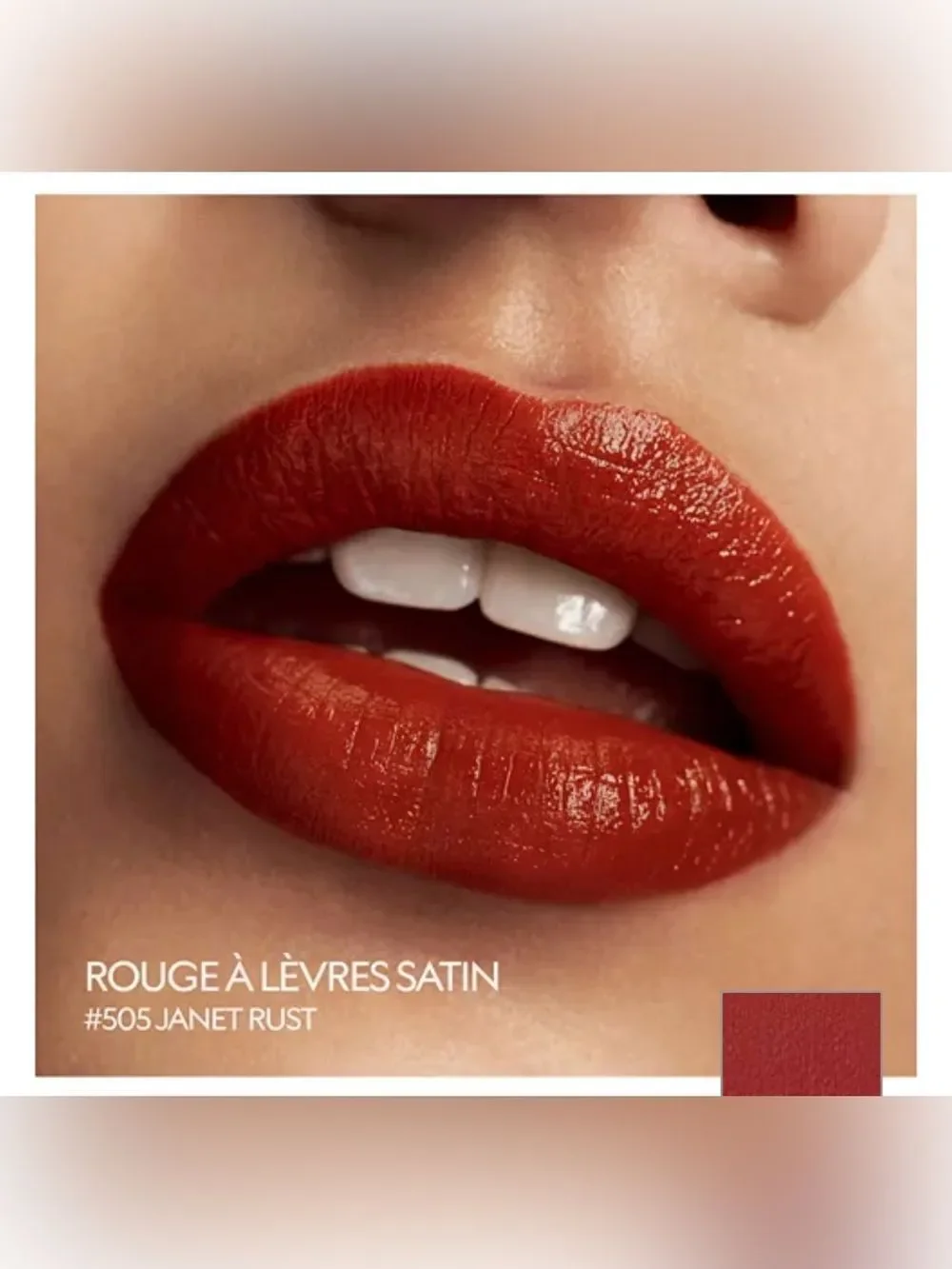 GUCCI Women NEW Rouge À Lèvres Satin Lipstick 505 Janet Rust Luxury